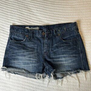Madewell Womens Jean Shorts Size 27 Cuffed cuffed Cut off denim dark blue